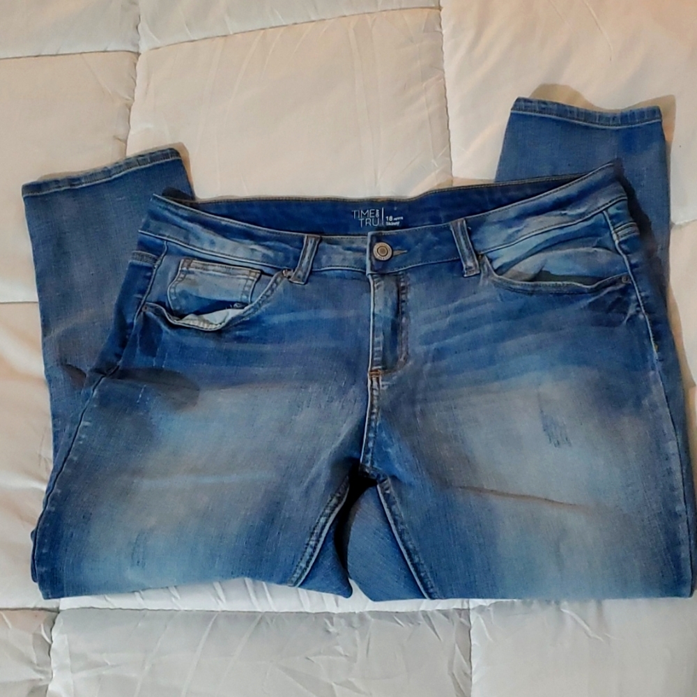 Womens time and tru jeans size  18 petite skinny new